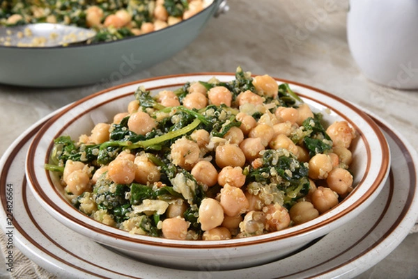 Fototapeta Zdrowa wegańska kolacja