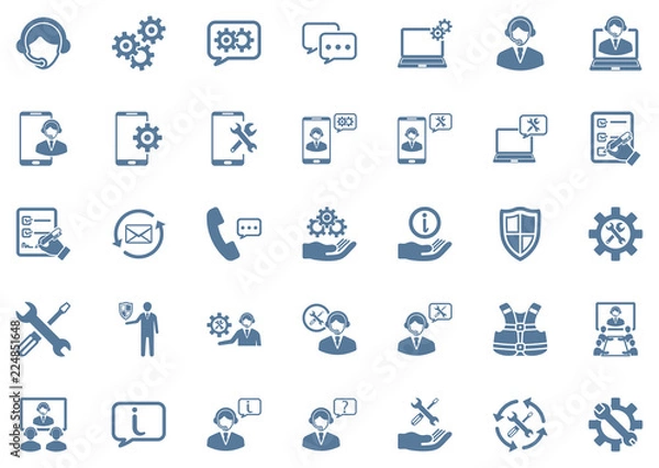 Fototapeta Technical Support Icon Set 1