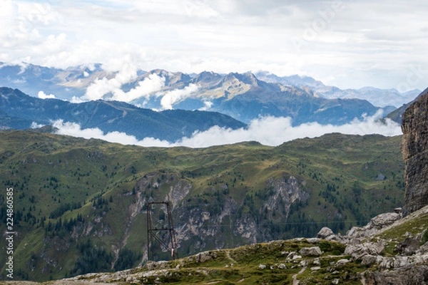 Fototapeta Idyllic view of Adamello Brenta National Park, South Tyrol / Italy