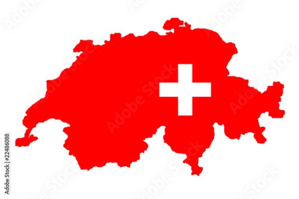 Fototapeta switzerland flag schweiz fahne