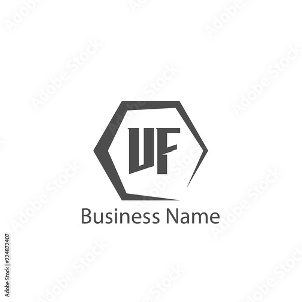 Fototapeta Initial Letter VF Logo Template Design