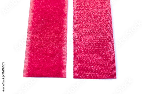 Fototapeta Velcro tape isolated on white background