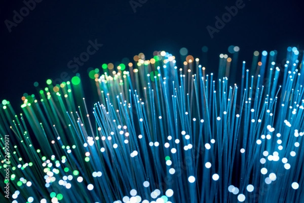 Obraz Fiber optics, abstract & blur background