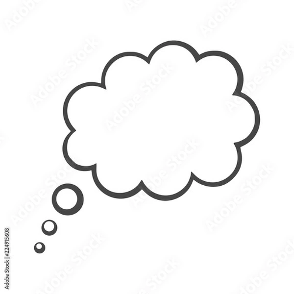 Obraz Thought cloud, Thought cloud icon