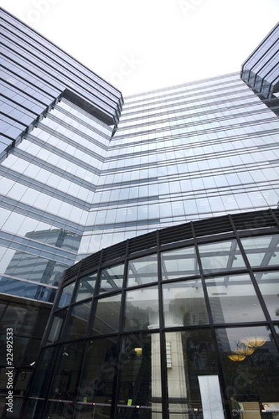 Fototapeta Modern skyscraper building on Hong Kong Island.