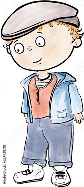 Obraz ceketli renkli çocuk