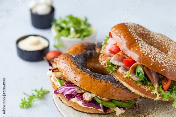 Obraz sandwich in a bagel
