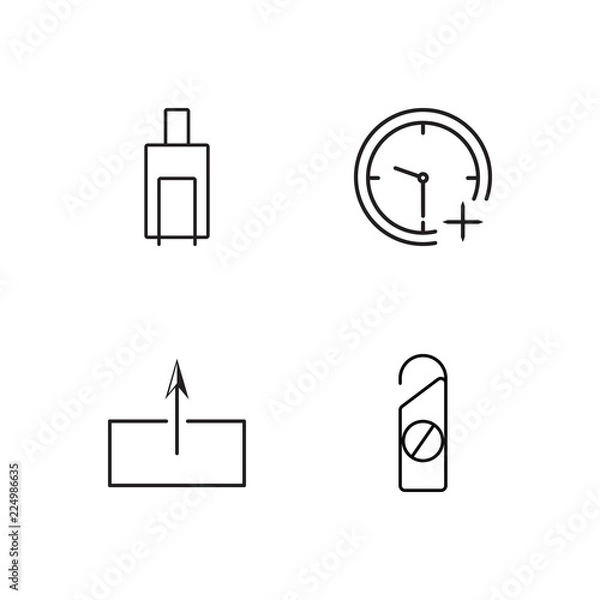 Fototapeta business simple outlined icons set