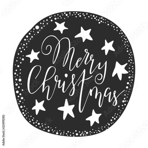 Obraz Merry Christmas Lettering