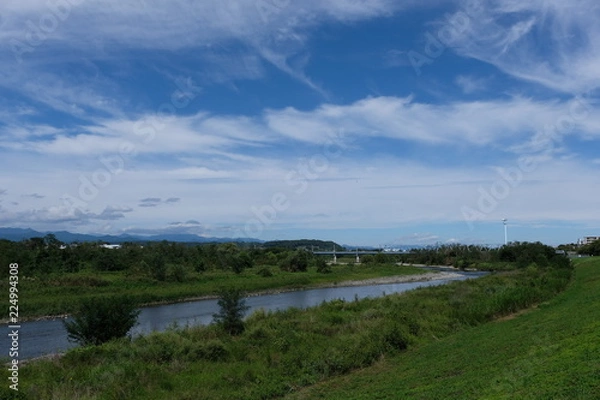 Obraz 福生市多摩川の風景