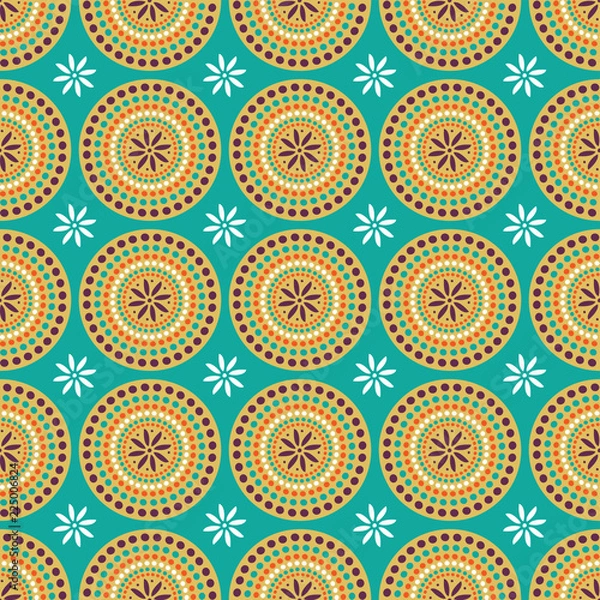 Fototapeta Shweshwe circle pattern