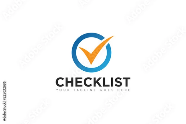 Fototapeta check logo and icon Vector design Template. Vector Illustrator Eps.10