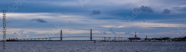 Obraz sunset over bridge