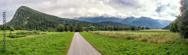 Fototapeta Bike paths in the Alps