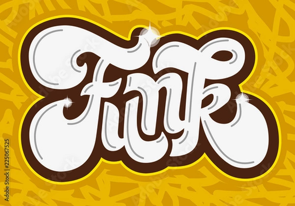 Obraz Funk Music Lettering Type Design Vector Image