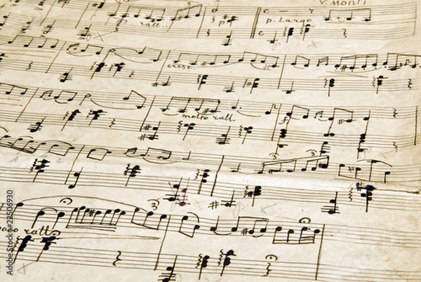 Obraz Stary notes muzyczny