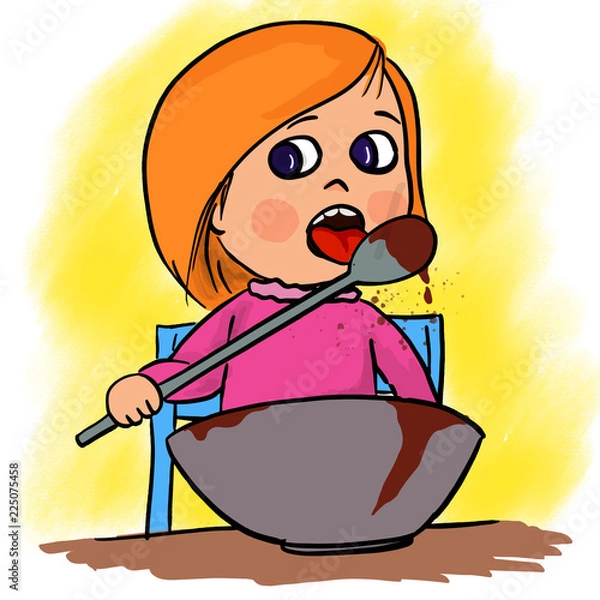 Obraz girl making cakes