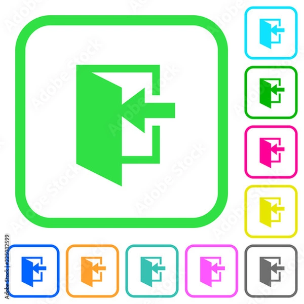 Obraz Enter vivid colored flat icons