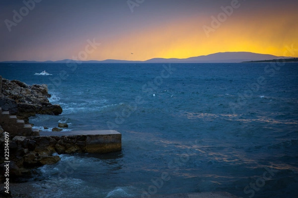 Fototapeta stormy sunset