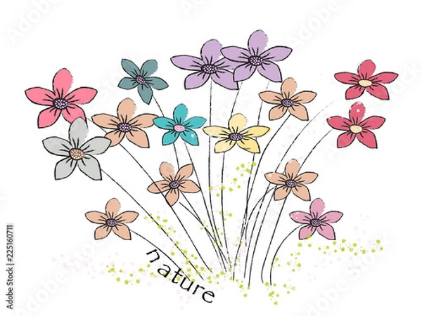 Obraz floral background with flowers