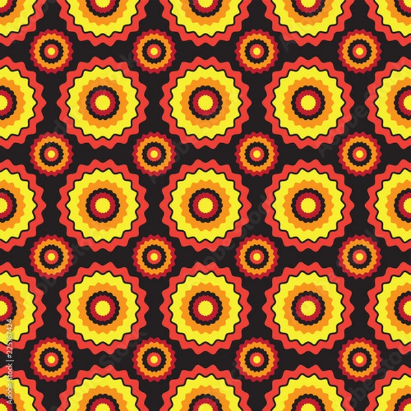 Fototapeta Seamless shweshwe sun pattern