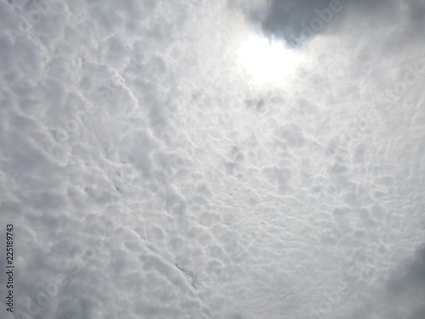 Obraz The Sun on Cloudy grey sky