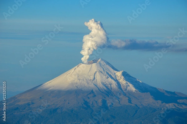 Obraz snow volcano erupting