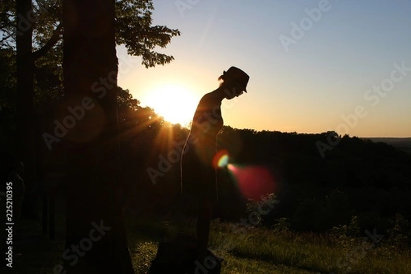 Fototapeta Sunset silhouette
