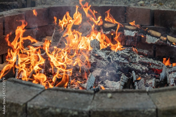 Fototapeta Fire in Firepit