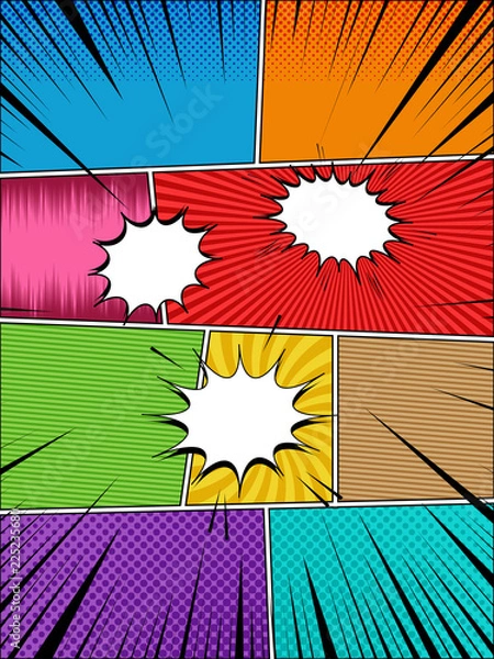 Fototapeta Comic book colorful background