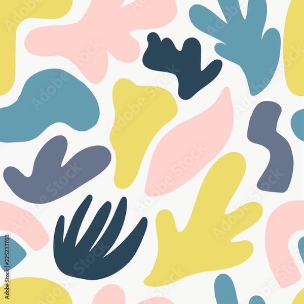 Fototapeta Abstract brushstroke seamless background, colorful patter.