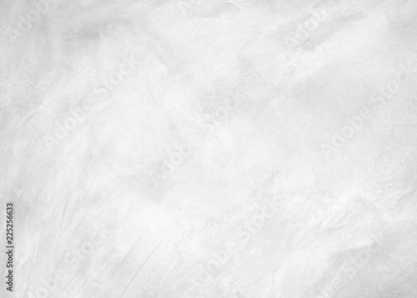 Fototapeta White cement texture plastered stucco wall painted fade background.