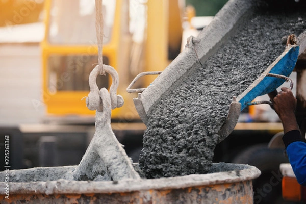 Obraz construction bucket crane