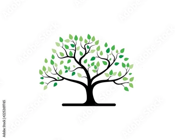 Fototapeta Tree icon concept of a stylized