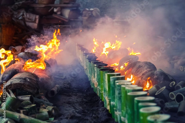 Obraz Burn bamboo rice