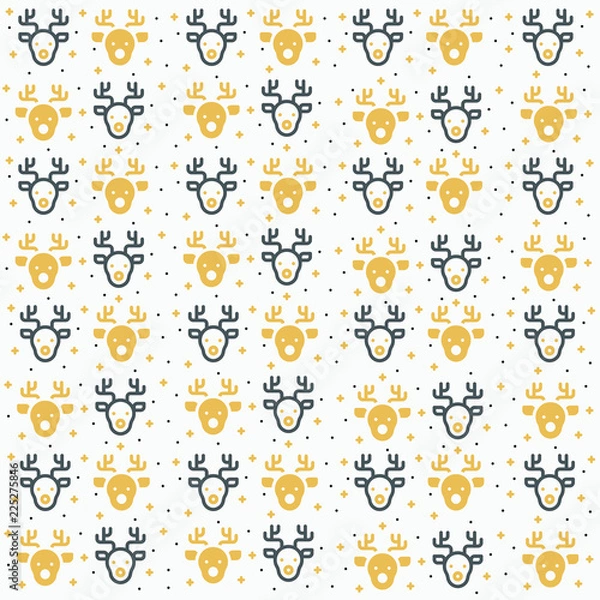 Fototapeta Winter seamless pattern background vector illustration