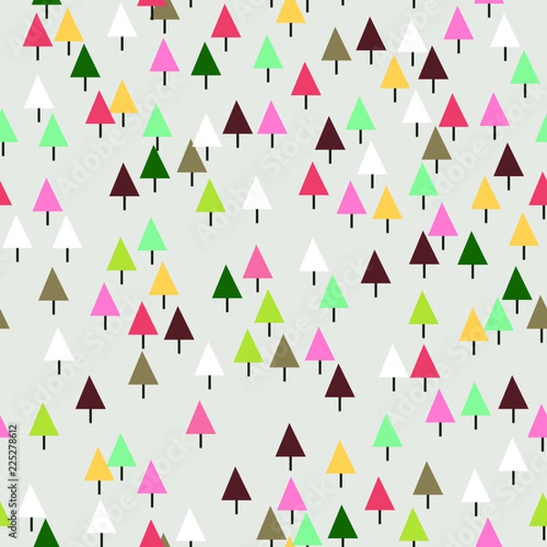 Obraz Winter seamless pattern background vector illustration