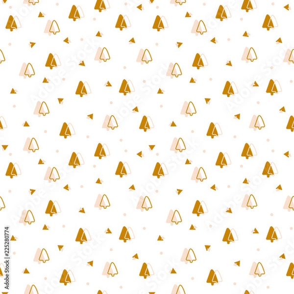 Fototapeta Winter seamless pattern background vector illustration