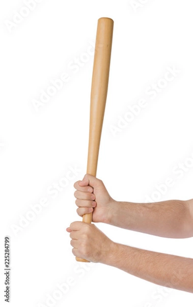 Fototapeta Ręce z kijem baseballowym