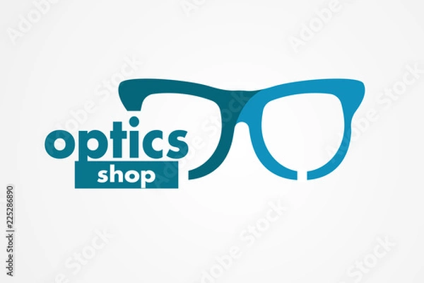 Fototapeta optics store. glasses logo