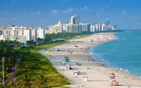 Obraz Miami beach Florida Aerial view