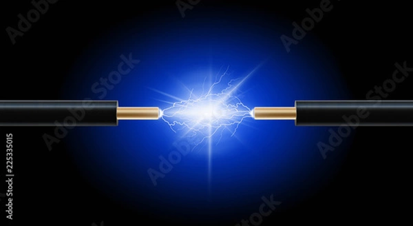 Obraz Electrical discharge between wires