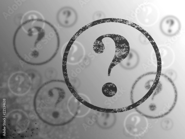 Obraz Question Mark Background BW