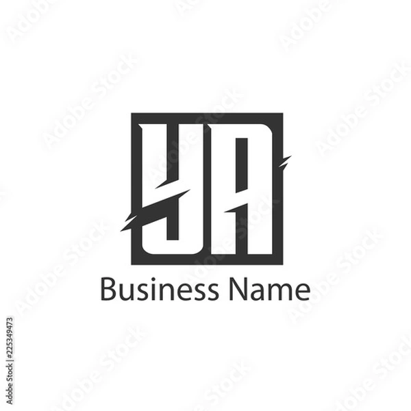 Obraz Initial Letter YA Logo Template Design