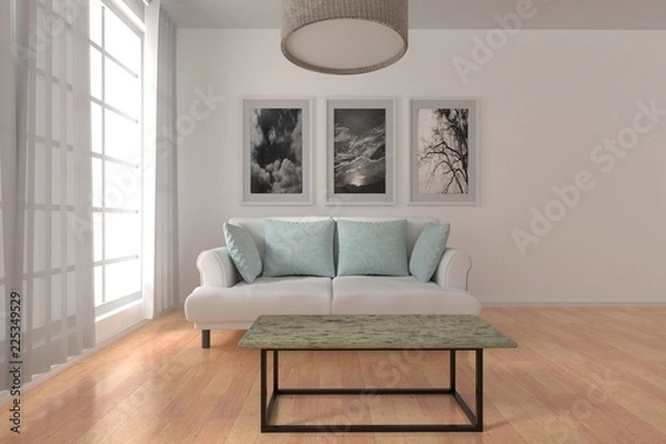 Obraz living room design interior 3d rendering
