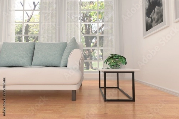 Obraz living room design interior 3d rendering
