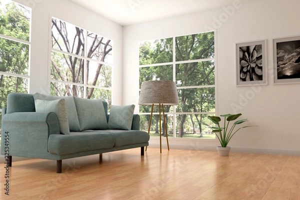 Obraz living room design interior 3d rendering
