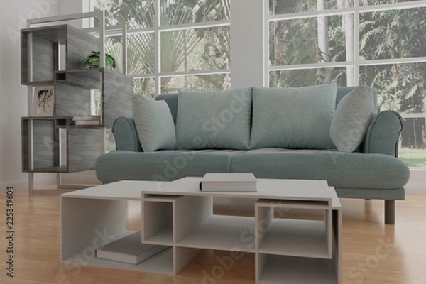 Obraz living room design interior 3d rendering
