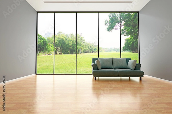 Obraz living room design interior 3d rendering
