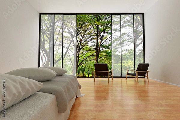 Obraz living room design interior 3d rendering
